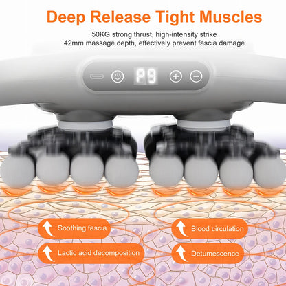 42 Heads Fascia Gun High-Frequency Vibration Deep Body Massage Device Back Waist Thigh Massager Neck Shoulder Muscle masajeador