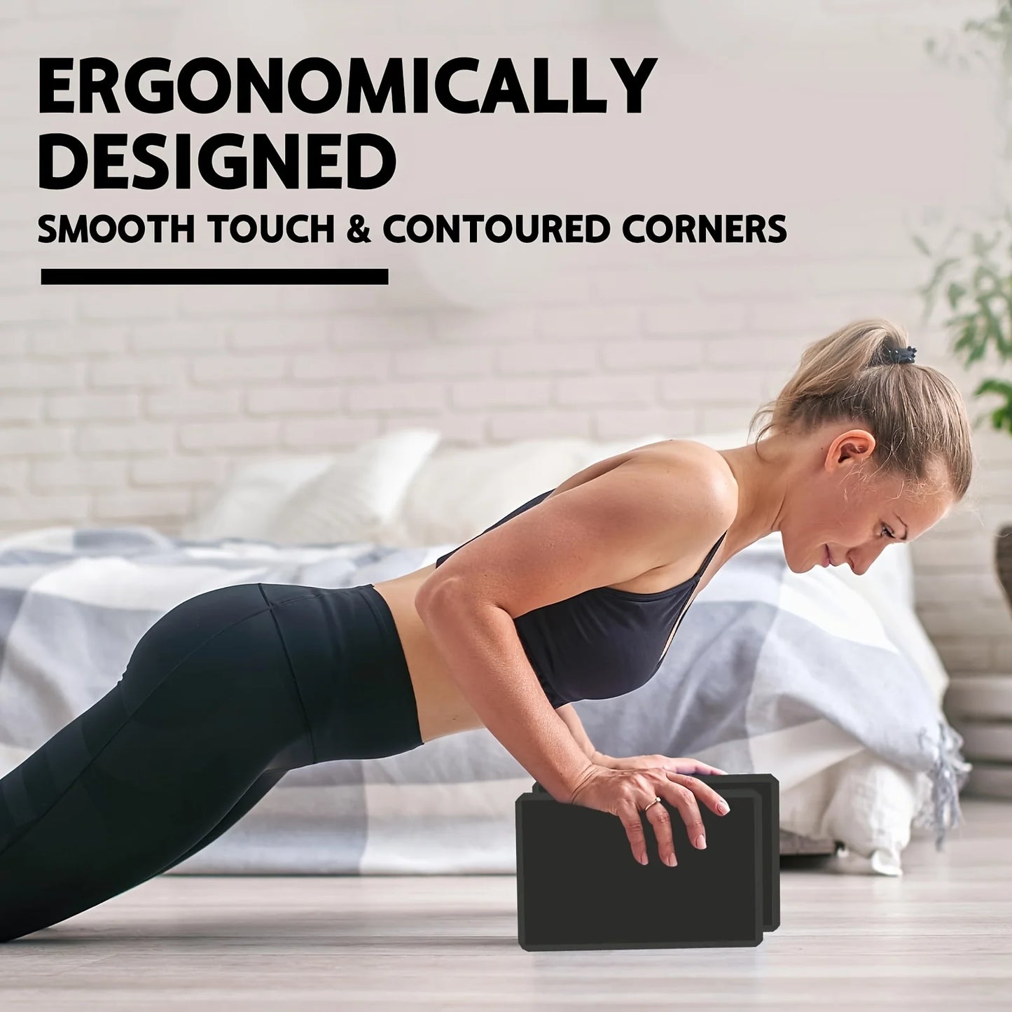 Yoga Blocks - Made from High-Density Foam, Lightweight, Supportive, And Odor-Free - Essential Yoga Gear for Women, Gym