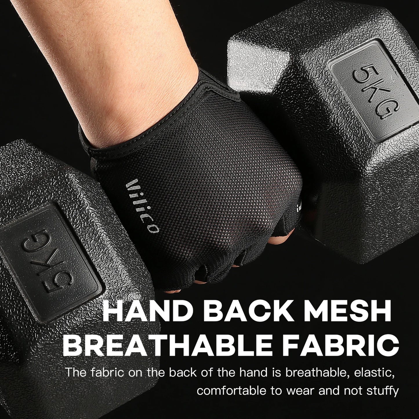 Fitness Half Finger Gloves for Men, Outdoor Tactical Training, Combat, Rolling Iron, Horizontal Bar, Wear resistant, Anti slip