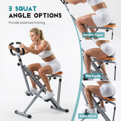 Home Squat Machine, A 330-pound Weight-bearing Lower Body Exercise Equipment With Adjustable Resistance, Foldable Fitness Machine