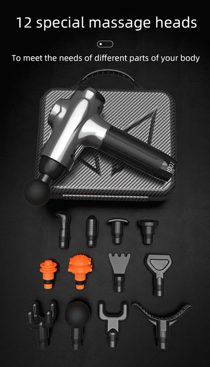 Professional Massage Guns12 Heads Smart Massage Gun For Body Neck Back Electric Handheld Fascia Gun Muscle Relaxation Massager