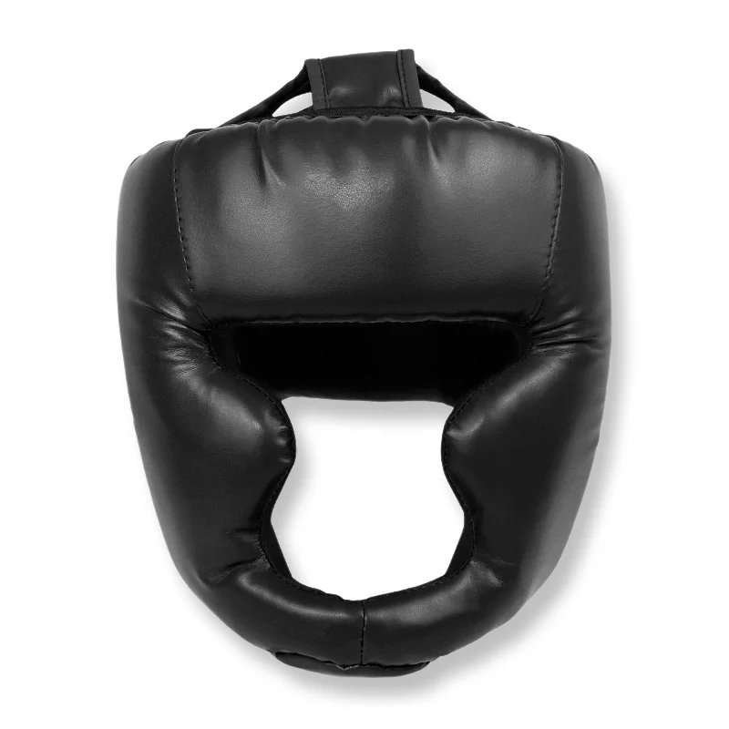 Thickened Full Cover Boxing Headguard PU Leather Shockproof Helmet Muay Thai Sanda Taekwondo Sparring Protective Gear