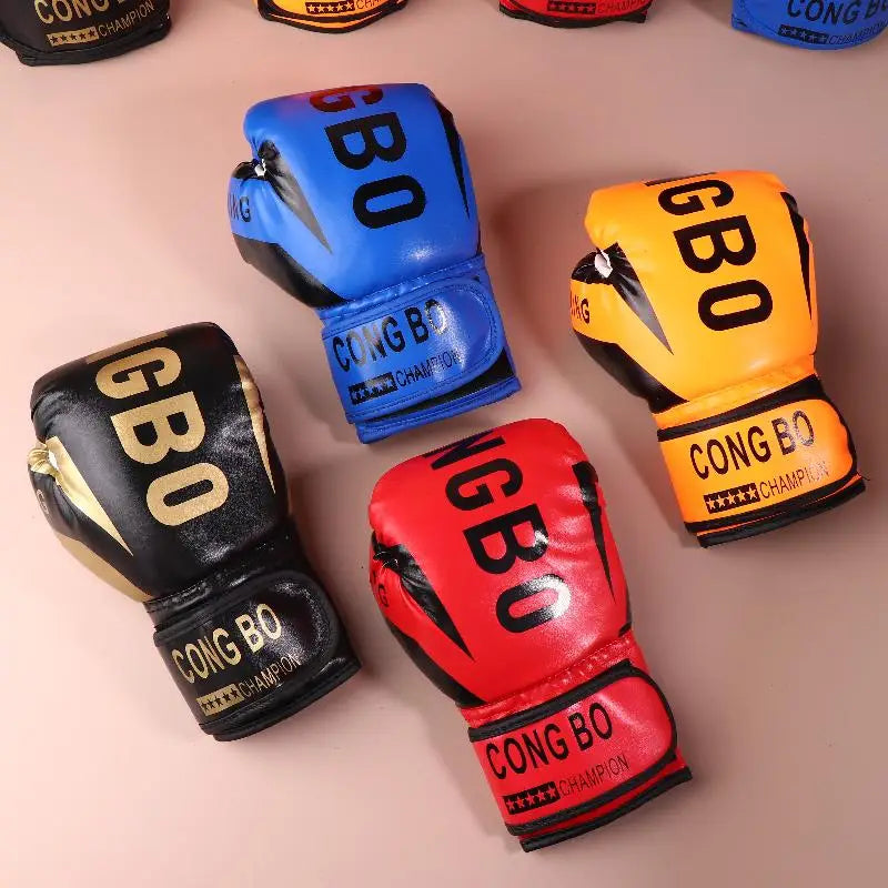 6oz Kids Professional Boxing Gloves Breathable PU Leather Muay Thai Karate Training Sparring Punching Gloves