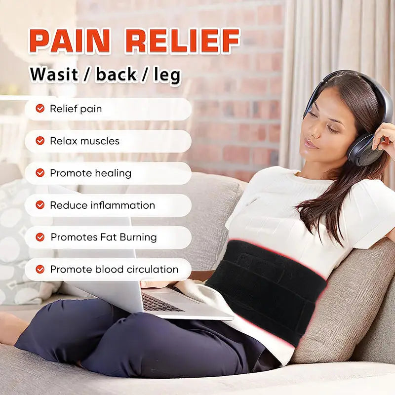 Red Light Therapy for Body,660&850nm Infrared Light Therapy Pad with Timer,Wearable for Back Knee Hip Shoulder Muscle Relaxation