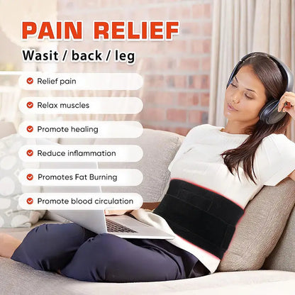 Red Light Therapy for Body,660&850nm Infrared Light Therapy Pad with Timer,Wearable for Back Knee Hip Shoulder Muscle Relaxation