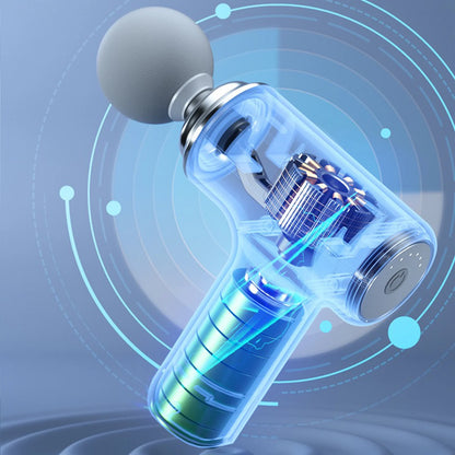 A Portable Electric Fascia Massage Gun, 4 Replaceable Massage Heads, 6-Speed Mode Adjustment, Deep Tissue Impact Muscles, Reliev