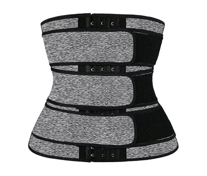 Women Waist Trimmer Triple Belts Waist Trainer Shapewear Tummy Control Slimming Fat Burning Body Shaper Compression Sheath Belts