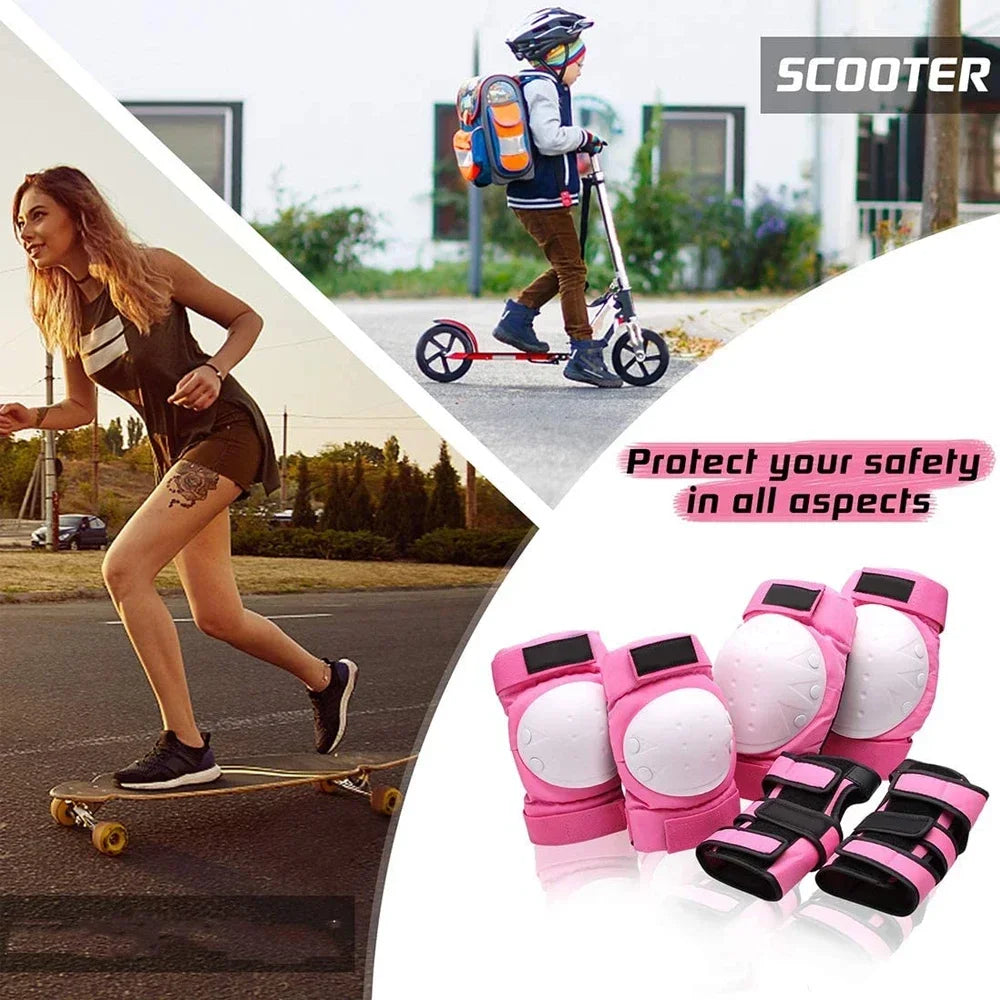 Knee Pads Elbow Pads Wrist Guards for Adult/Youth, Protective Gear Set for Skateboarding Cycling Bike BMX Bicycle Scootering