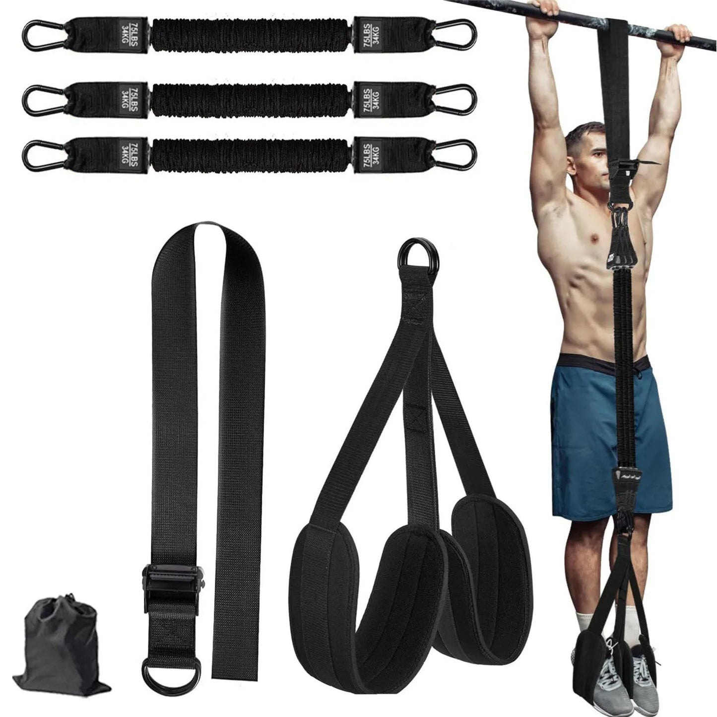 Pull Up Assistance Bands, Heavy Duty Resistance Band for Pull Up,Knee Rest, Bands for Pull Up Assist for Strength Training