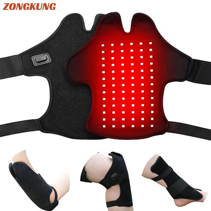 78LEDs Red Light Therapy Wrap for Body Pain Relief 3-in-1 660nm&850nm Near-Infrared Pad with Heating for Knee  Feet Muscle Repai