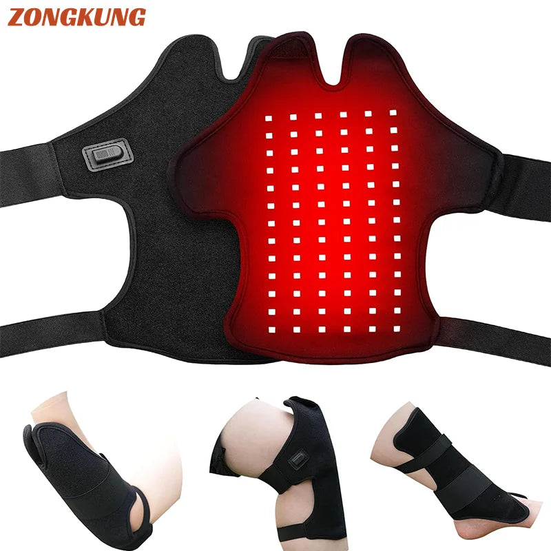 78LEDs Red Light Therapy Wrap for Body Pain Relief 3-in-1 660nm&850nm Near-Infrared Pad with Heating for Knee  Feet Muscle Repai