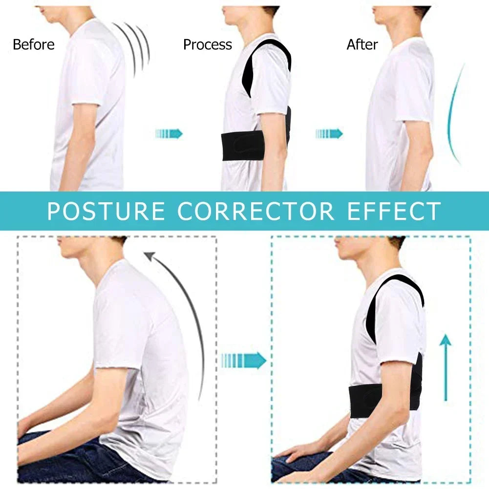 Back Posture Brace Clavicle Support, Stop Slouching And Hunching, Adjustable Back Trainer Unisex, Order A Size Up