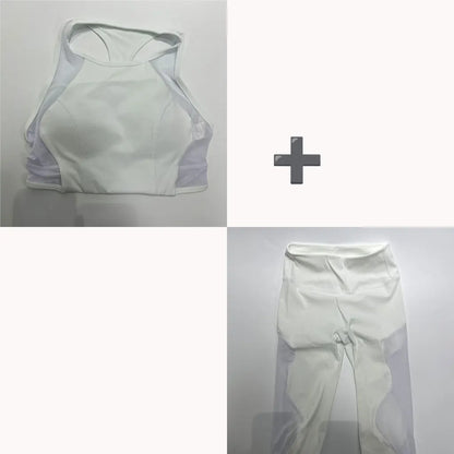 Sports Vest Slim Fit Women's Gym Kit Vacation Sexy Outfits Workout Top Pilates Training Yoga Set Fitness Jogging Two-piece Sets