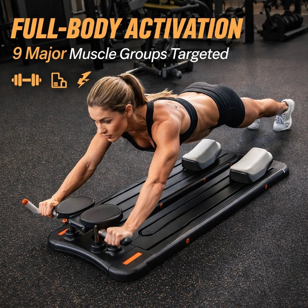 Silent Crawling Machine for Waist Slim, Home Indoor Core Ab Workout Trainer, Multi-Functional Crocodile SitUps Fitness Equipment