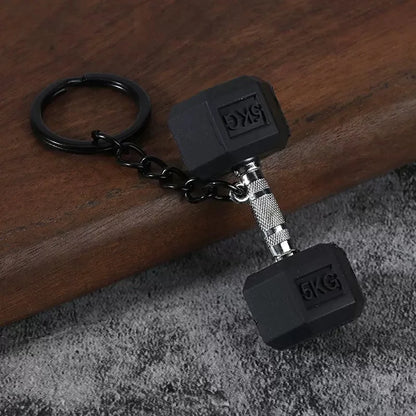 Stylish 4 Styles Mini Fitness Equipment Keychain Unisex Multiple Options Available Bag Key Hanging Trinket Perfect Gift Keyring