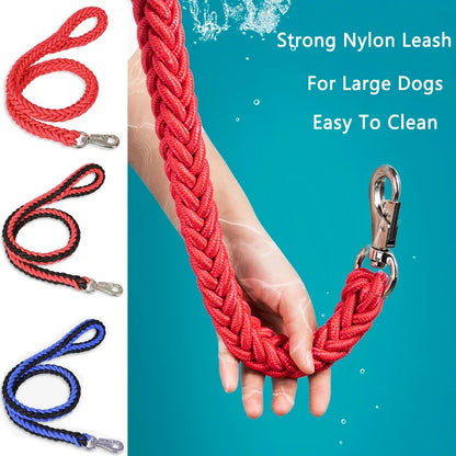 4.5ft Heavy Duty Large Dog Leash Durable Nylon Braided Lead for Small Medium Big Dogs Walking Hunting Camping Pet Accessories