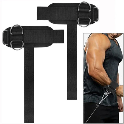 2-in-1 Wrist Straps For Weightlifting Weightlifting Straps With D Ring Deadlift Straps For Cable Machine Workout Gym Straps