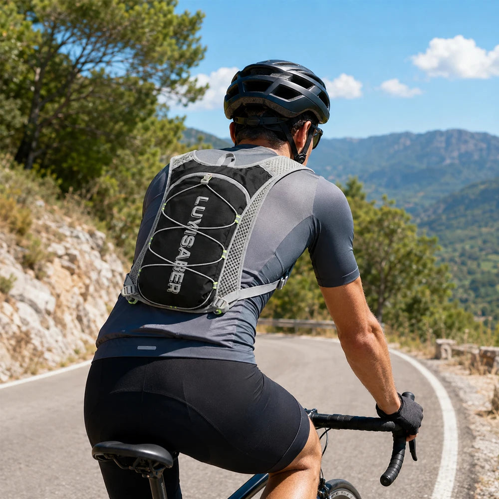 Lightweight Cycling Hydration Backpack Reflective Running Vest Water Resistant Trail Pack for Hiking Marathon Men Women
