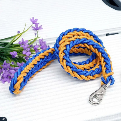 4.5ft Heavy Duty Large Dog Leash Durable Nylon Braided Lead for Small Medium Big Dogs Walking Hunting Camping Pet Accessories
