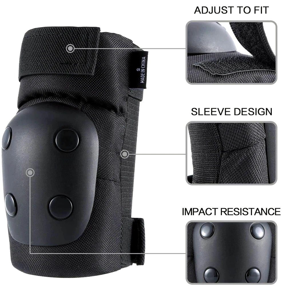 Knee Pads Elbow Pads with Wrist Guards, 3 in 1 Protective Gear Set for Skating Cycling Bike Rollerblading Scooter