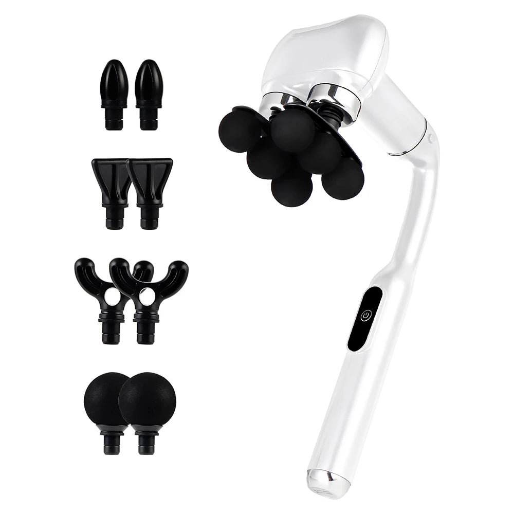 6-Heads Handhel Fascia Gun Electric Deep Tissue High Frequency Vibration Massage for Arms Back Legs Full Body masajeador