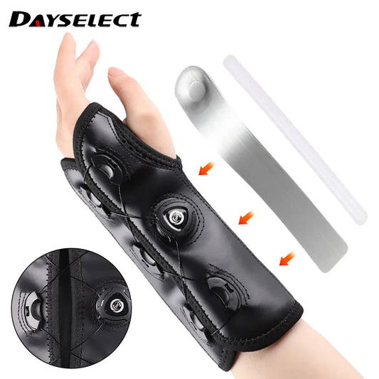 1Pcs Adjustable Knob Wrist Guard Removable Steel Plate Tendon Sheath Fixation Compression Protection Comfort Wrist Brace Unisex