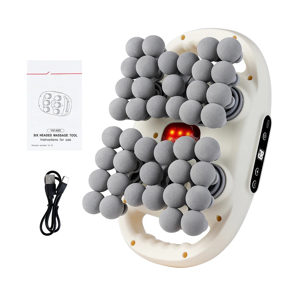 42 Heads Fascia Gun High-Frequency Vibration Deep Body Massage Device Back Waist Thigh Massager Neck Shoulder Muscle masajeador
