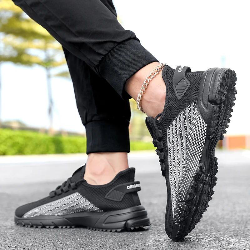 Men's Fitness Shoes Summer New Breathable Comfort Mesh Fitness Training Sports Shoes Street Trendy Fashion Road Running Shoes