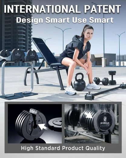 Pure Series Adjustable Dumbbell - 12.5/25/27.5/50/55/75lb - ONE UNIT OR PAIR(check QTY before purchase) - 5-in-1/, Custom