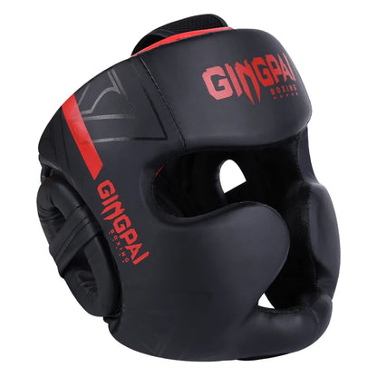 Boxing Headgear for Men Women Muay Thai MMA Kickboxing Safety Head Guard Sparring Closed Type Head Gear with Full Face Coverage