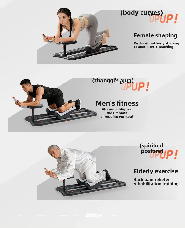 Silent Crawling Machine for Waist Slim, Home Indoor Core Ab Workout Trainer, Multi-Functional Crocodile SitUps Fitness Equipment