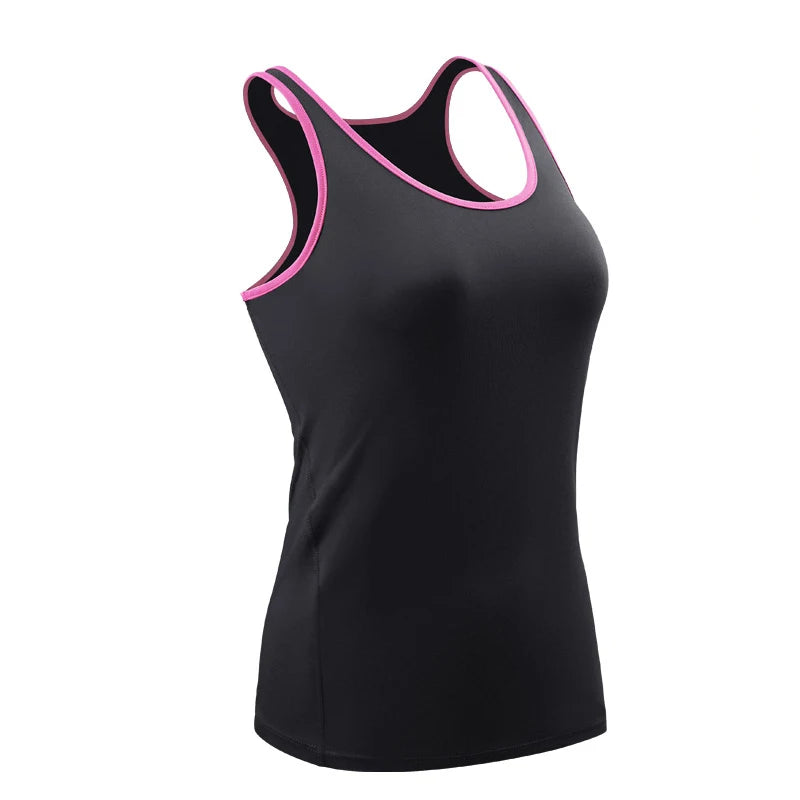 Women Fitness Top Workout Training Exercise Gym T Shirt Sport T-shirt Bodybuilding Yoga Running Backless Sleeveless Tee Vest J82