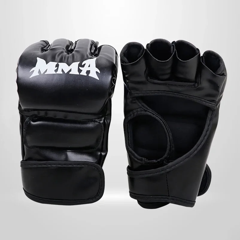 Professional Boxing Training Gloves Half Finger Leather Cushion for Adult Sanda Boxing UFC Training Sandbag Knuckles