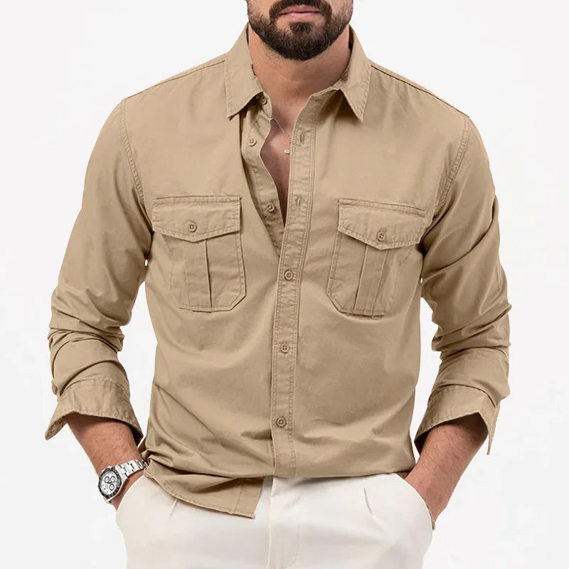 Men Shirt Mens Business Casual Shirts 2026 New Arrival Men Famous Brand Clothing Army Green Long Sleeve Camisa Masculina