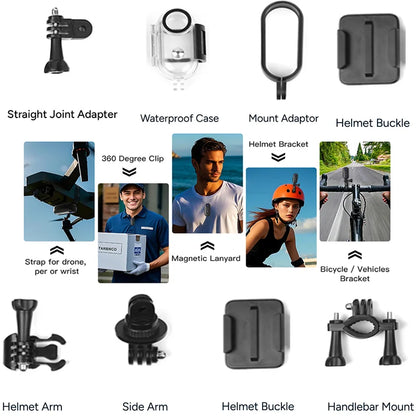 Accessories Kit for Action Camera of H88 Accessory Quick Release Buckle Tripod Mounts Sticker  Cycling Driving Helmet Waterproof