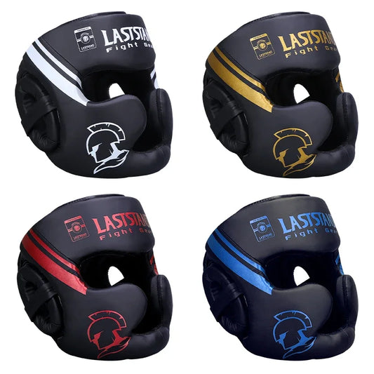 Boxing Headgear for Men Women Muay Thai MMA Kickboxing Safety Head Guard Sparring Closed Type Head Gear with Full Face Coverage