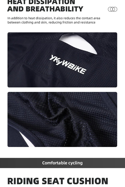 YKYWBIKE Men's Cycling Bib Long Pants Spring Autumn Long Cycling Pants Bib Road Bike Pants Bib Tights Cycling Bib Pants