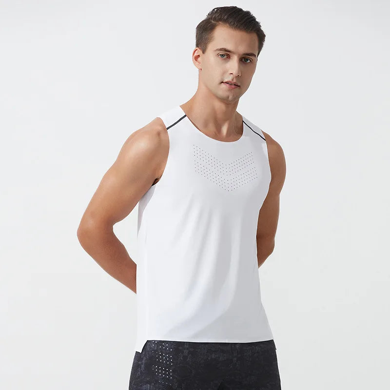 Fitness Vest Men Marathon Lightweight Women Racerback Couple Running Quick Dry Tank Tops Gym Clothing Traning Sports Singlet Man