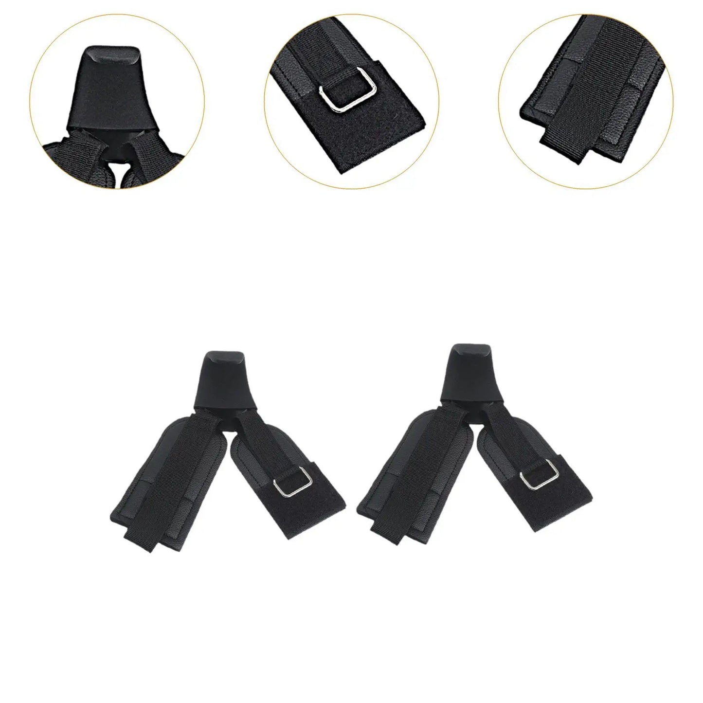 Weight Lifting Hooks Pair Practical Adjustable Grips Pull up Bar Hanging Hooks for Shrugs Strength Training Fitness Gym Deadlift