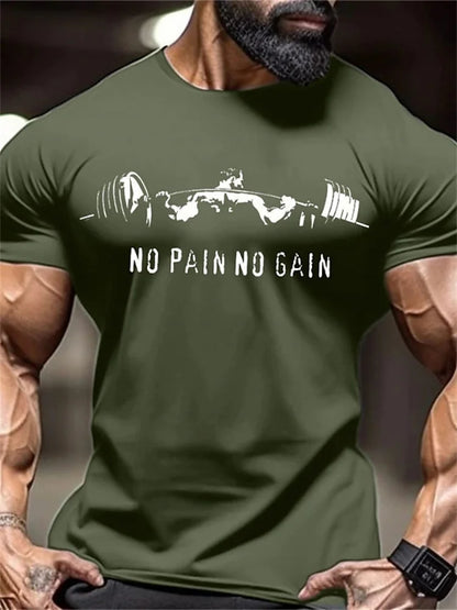 New Men's Fitness T-Shirt Fierce Gym Sports Short-Sleeved Top Quick-Dry Round Neck T-Shirt Fitness Competition Training Clothes