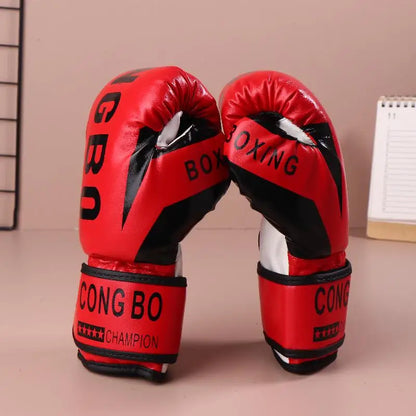 6oz Kids Professional Boxing Gloves Breathable PU Leather Muay Thai Karate Training Sparring Punching Gloves