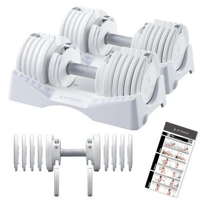 Pure Series Adjustable Dumbbell - 12.5/25/27.5/50/55/75lb - ONE UNIT OR PAIR(check QTY before purchase) - 5-in-1/, Custom