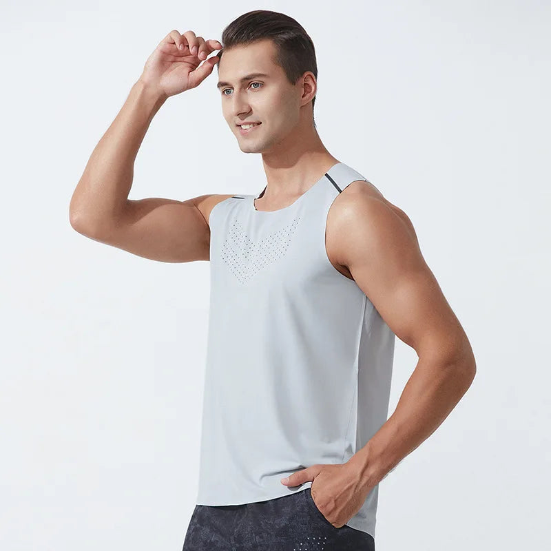 Fitness Vest Men Marathon Lightweight Women Racerback Couple Running Quick Dry Tank Tops Gym Clothing Traning Sports Singlet Man