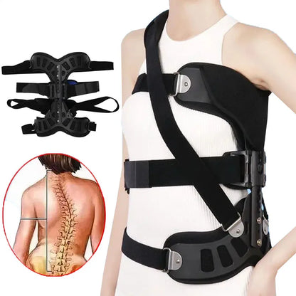 1Set Fixed Spinal Brace Aluminium Alloy Breathable Fixed Spinal Straightener Brace for Children Adults Scoliosis Correcting Brac