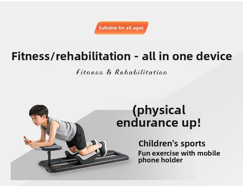 Silent Crawling Machine for Waist Slim, Home Indoor Core Ab Workout Trainer, Multi-Functional Crocodile SitUps Fitness Equipment