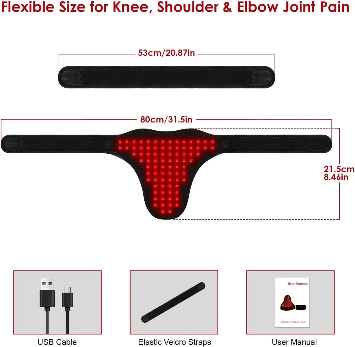 Wireless LED Red Light Thermal Pad Therapy Massage Belt 660&850 nm Infrared Therapy Neck and Shoulder&Prostate Therapy Device