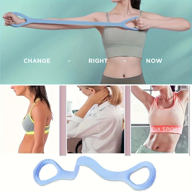 Yoga resistance band, high elasticity for back extension to shape the body, strength and flexibility training, gym, outdoor spor