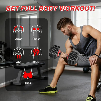 Adjustable Dumbbells Set for Home Gym, Custom