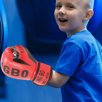 Kids 6oz Professional Boxing Training Sparring Gloves Kids Breathable MuayThai Punching Karate Training Gloves