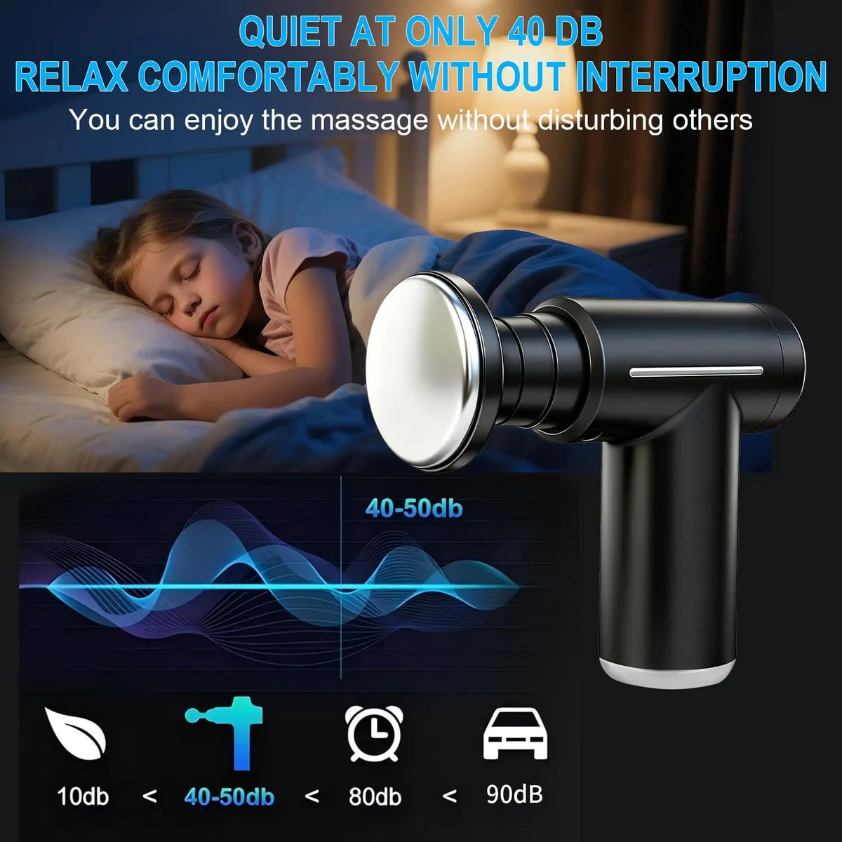 Deep Tissue Massage Gun with Heat Cold 6 Speeds Handheld Percussion Massager Fascia Gun For Body Back Neck Leg Massage Tools